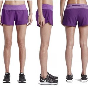 Nike women’s purple running shorts 3IN RIVAL Sz M